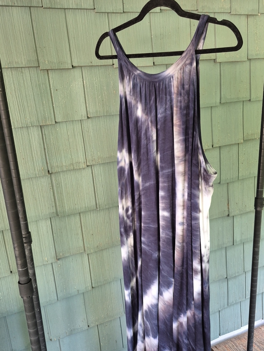 Lane Bryant Purple/Blue  and White Tie-Dye Maxi Dress
